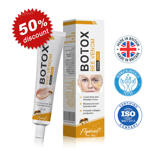 👨⚕️🌿Made and shipped from the UK✨Flysmus® Botox Bee Venom Wrinkle Removal Cream-Last Day Promotion 70% OFF