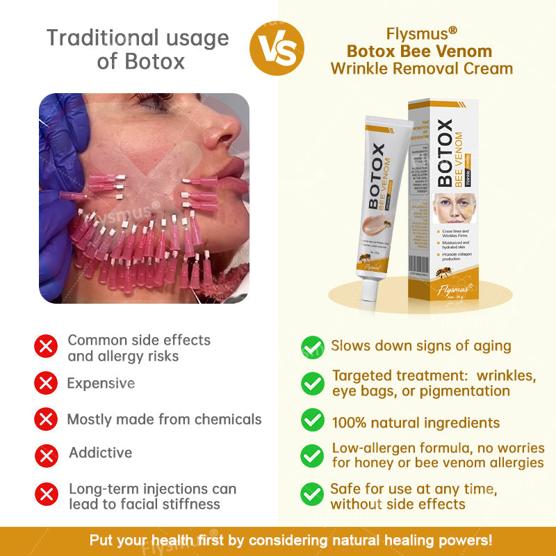 👨⚕️🌿Made and shipped from the UK✨Flysmus® Botox Bee Venom Wrinkle Removal Cream-Last Day Promotion 70% OFF