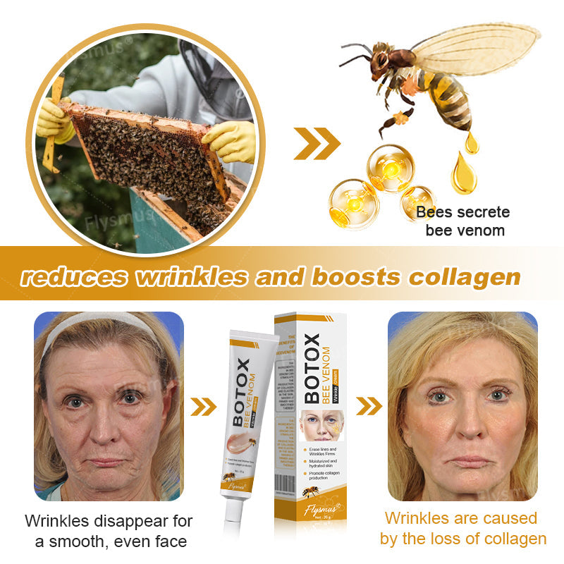 👨⚕️🌿Made and shipped from the UK✨Flysmus® Botox Bee Venom Wrinkle Removal Cream-Last Day Promotion 70% OFF