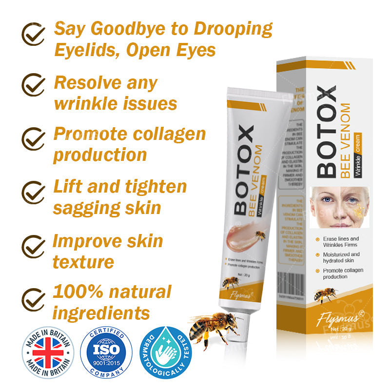 👨⚕️🌿Made and shipped from the UK✨Flysmus® Botox Bee Venom Wrinkle Removal Cream-Last Day Promotion 70% OFF
