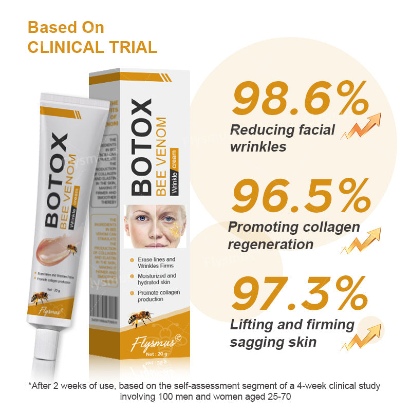 👨⚕️🌿Made and shipped from the UK✨Flysmus® Botox Bee Venom Wrinkle Removal Cream-Last Day Promotion 70% OFF