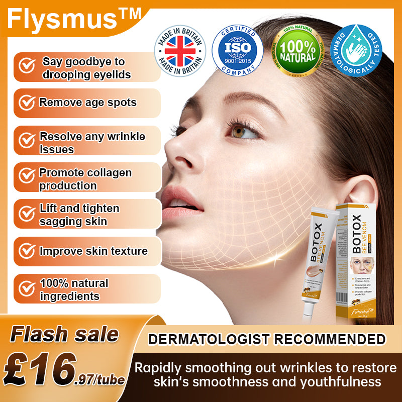 👨⚕️🌿Made and shipped from the UK✨Flysmus® Botox Bee Venom Wrinkle Removal Cream-Last Day Promotion 70% OFF