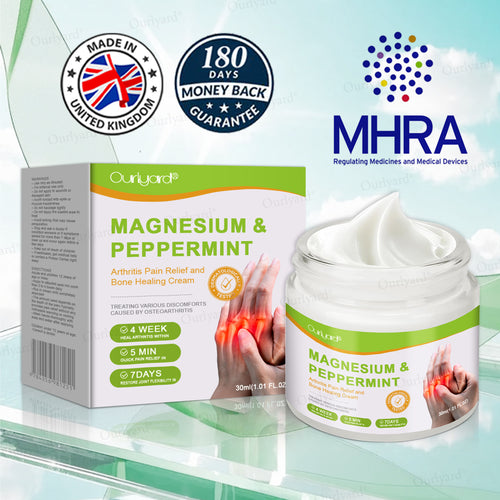 👨‍⚕️☘️Made and Shipped from the UK ✅Ourlyard® Magnesium & Peppermint Arthritis Pain Relief and Bone Healing Cream(✅Quick and lasting solution to arthritis, rheumatism, muscle spasms, sports injuries) 🔥LAST DAY 70% OFF