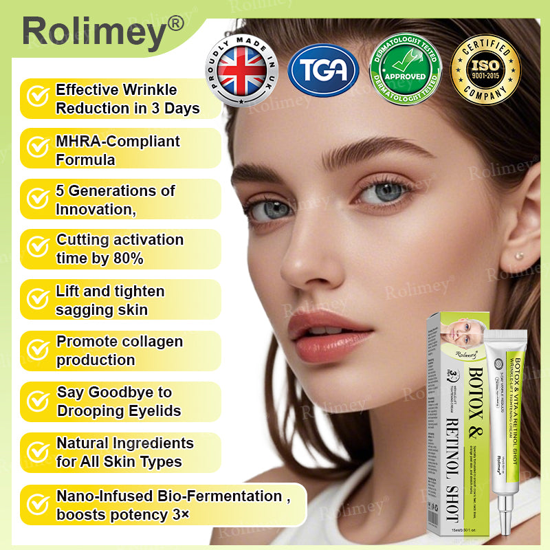 ✨✅Made and shipped from the UK 💫Rolimey® Botox & Vita-A Retinol Shot Wrinkle-Lift Tightening cream - Last Day Promotion 70% OFF