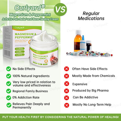 👨‍⚕️☘️Made and Shipped from the UK ✅Ourlyard® Magnesium & Peppermint Arthritis Pain Relief and Bone Healing Cream(✅Quick and lasting solution to arthritis, rheumatism, muscle spasms, sports injuries) 🔥LAST DAY 70% OFF