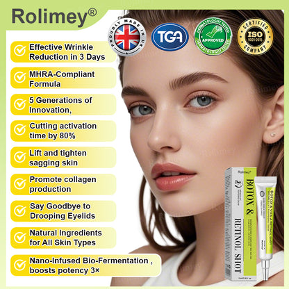💎✅Made and shipped from the UK 💫Rolimey® Botox & Vita-A Retinol Shot Wrinkle-Lift Tightening cream - Last Day Promotion 70% OFF