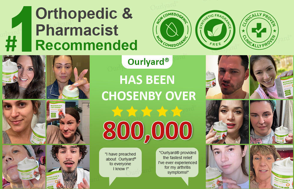👨‍⚕️☘️Made and Shipped from the UK ✅Ourlyard® Magnesium & Peppermint Arthritis Pain Relief and Bone Healing Cream(✅Quick and lasting solution to arthritis, rheumatism, muscle spasms, sports injuries) 🔥LAST DAY 70% OFF