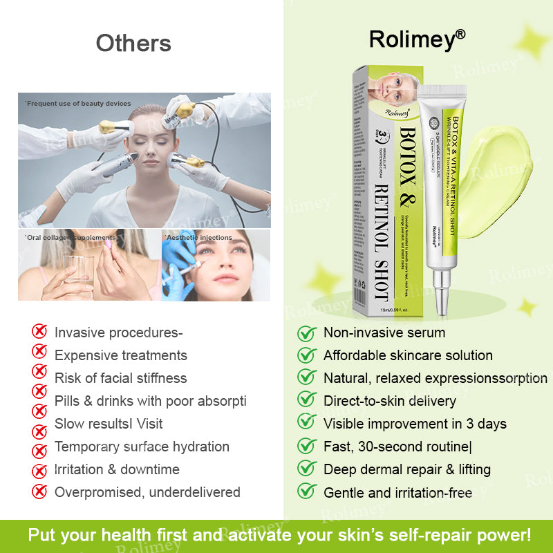 ✨✅Made and shipped from the UK 💫Rolimey® Botox & Vita-A Retinol Shot Wrinkle-Lift Tightening cream - Last Day Promotion 70% OFF