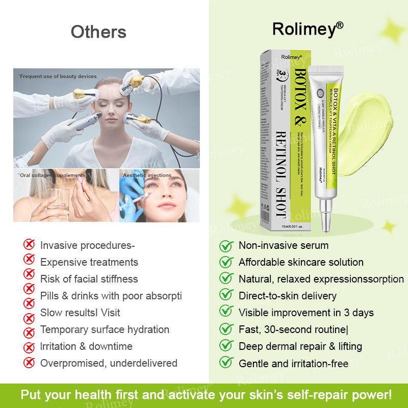 💎✅Made and shipped from the UK 💫Rolimey® Botox & Vita-A Retinol Shot Wrinkle-Lift Tightening cream - Last Day Promotion 70% OFF