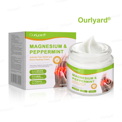👨‍⚕️☘️Made and Shipped from the UK ✅Ourlyard® Magnesium & Peppermint Arthritis Pain Relief and Bone Healing Cream(✅Quick and lasting solution to arthritis, rheumatism, muscle spasms, sports injuries) 🔥LAST DAY 70% OFF